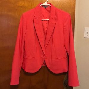 Express coral suit jacket